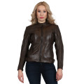 Sweep Mamba ladies leather jacket, brown